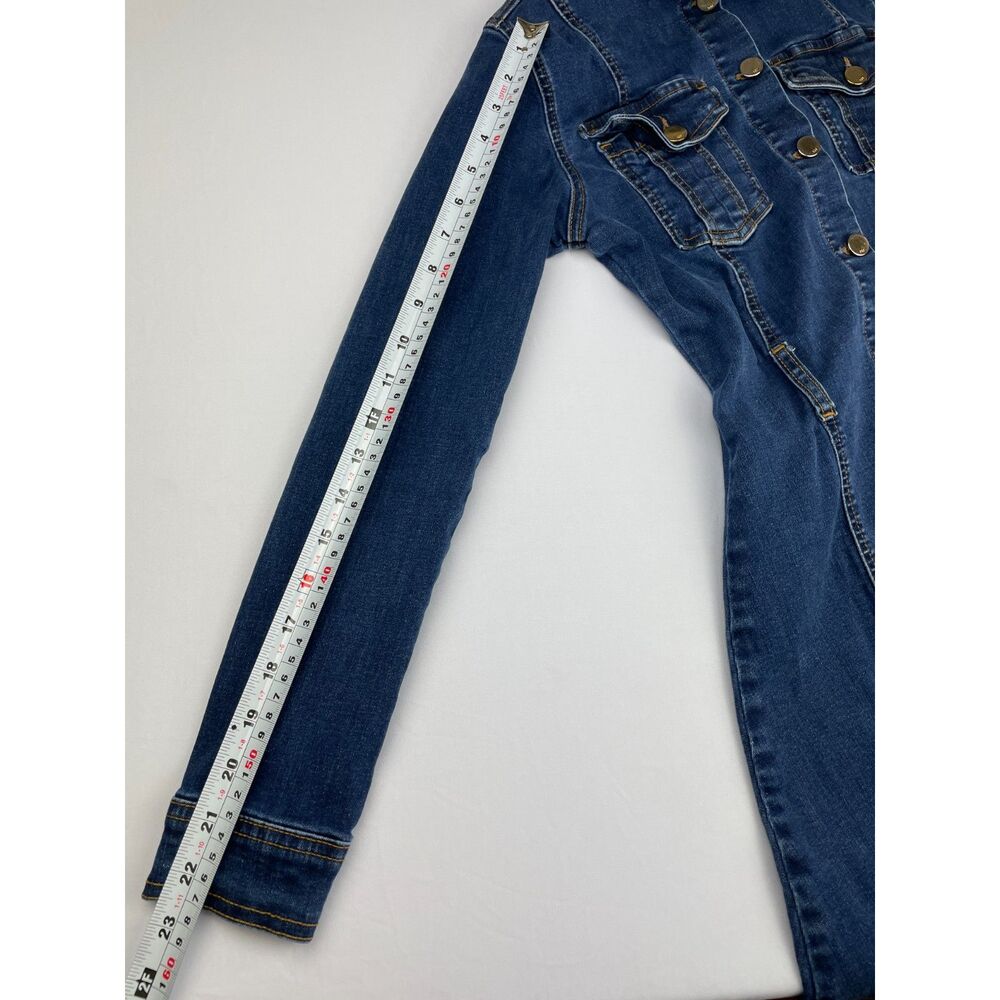 ~ Karen Millen Dress 2 Denim Stretch Midi Button Up Blue Maxi Boho Long Sleeve - Picture 7 of 16
